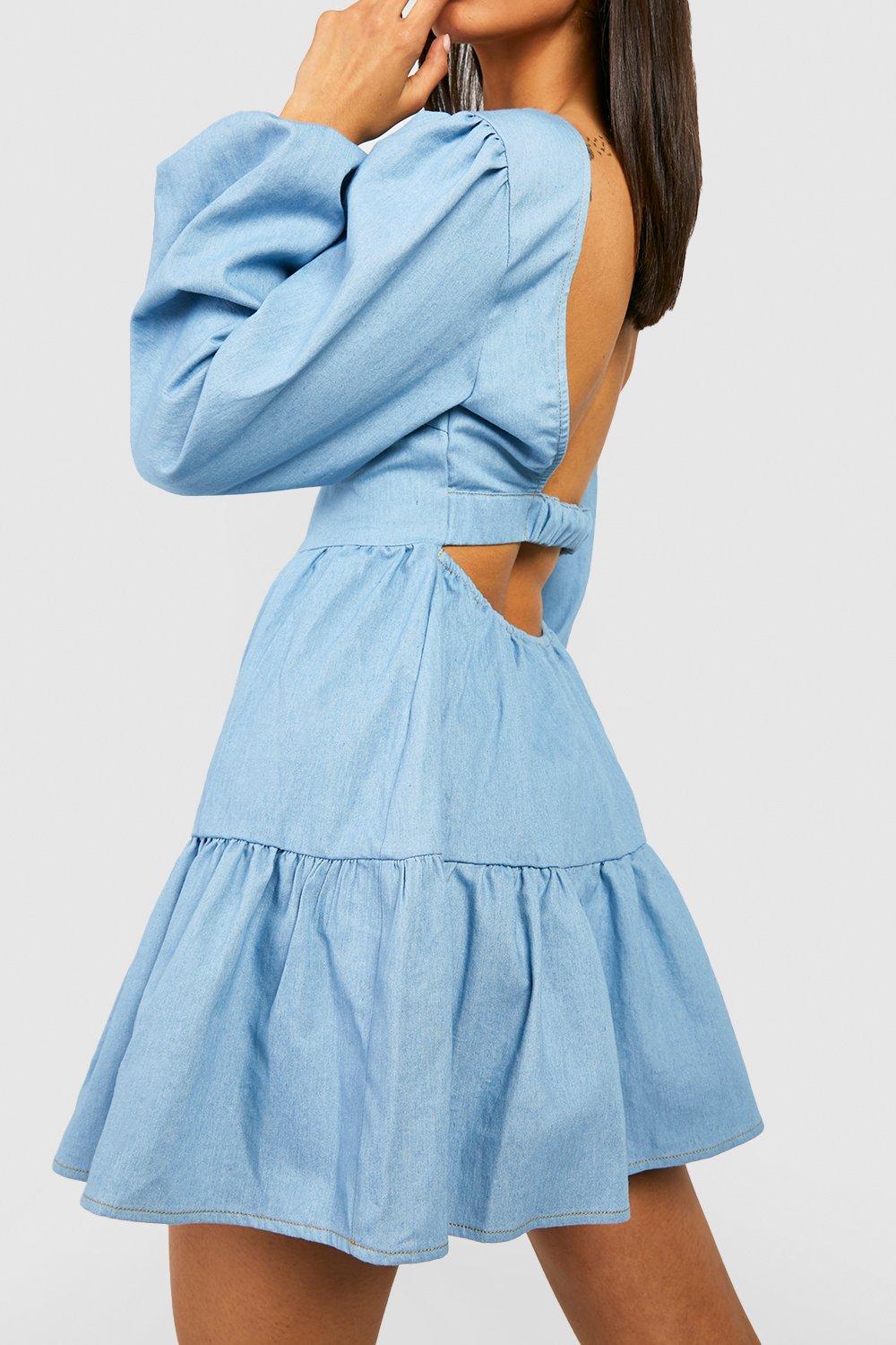 Light blue store skater dress uk